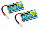 2-pack of Lectron Pro 3.7V 380mAh 20C Lipo Battery with Walkera Connector for the Hubsan X4 Quadcopter