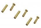 "Low Profile" Bullet Connectors - 4mm - (3) Male, (3) Female